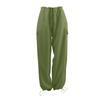 Женские однотонные уличные повседневные широкие брюки в стиле хип-хоп для бега на шнуровке