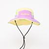 Retro Colorblock Quick Dry Wide Brim Bucket Hat Men Women Outdoor Camping Hiking Sun Protection