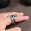 Металлическое кольцо в виде змеи, регулируемое отверстие, ювелирные изделия, подарки, новое кольцо в виде животного для мужчин и женщин