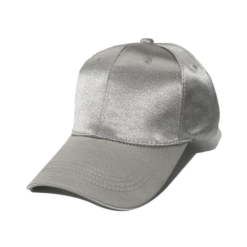 Luxury Satin Baseball Cap Shiny Adjustable Dad Hat for Women