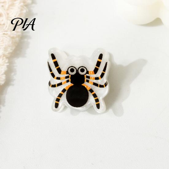Reliable Clamping Force Hair Clips Halloween Cartoon for Women Girls, Acrylic Glitter Pumpkin/Ghost/Bat/Cat Novelty Party Headwear Accessories,