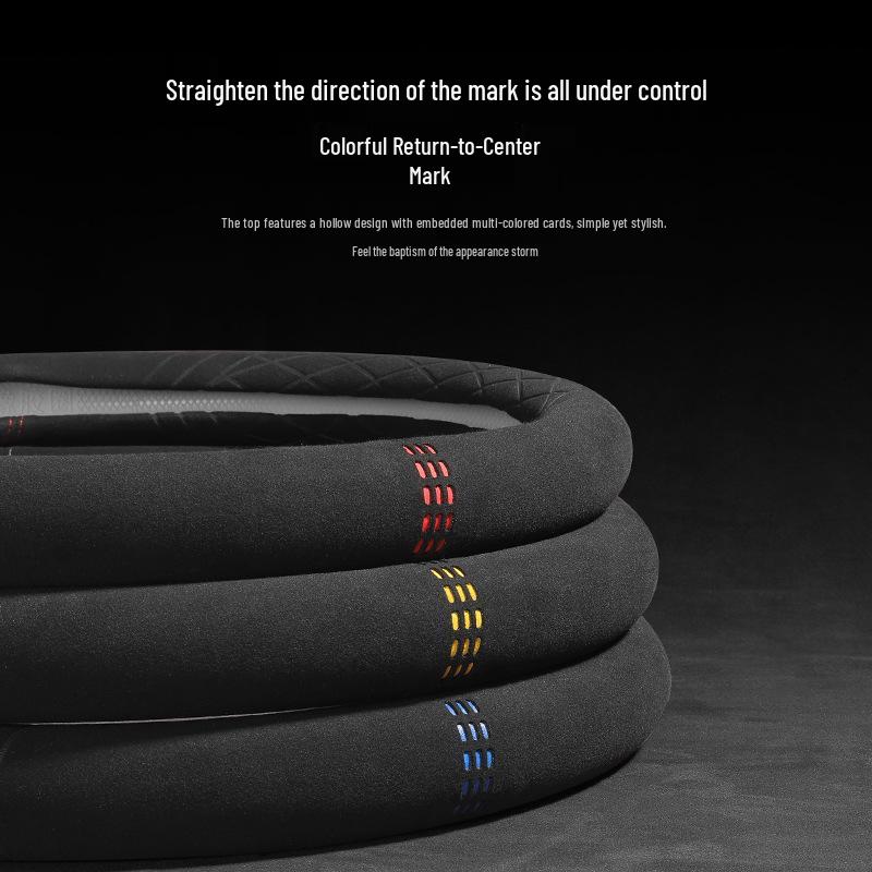 Tesla Model Y/3 Suede Steering Wheel Cover - Car-Specific Design