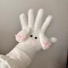 Windproof Plush Gloves Keep Warm Bow Mittens Cute Cycling Gloves  Women Girls