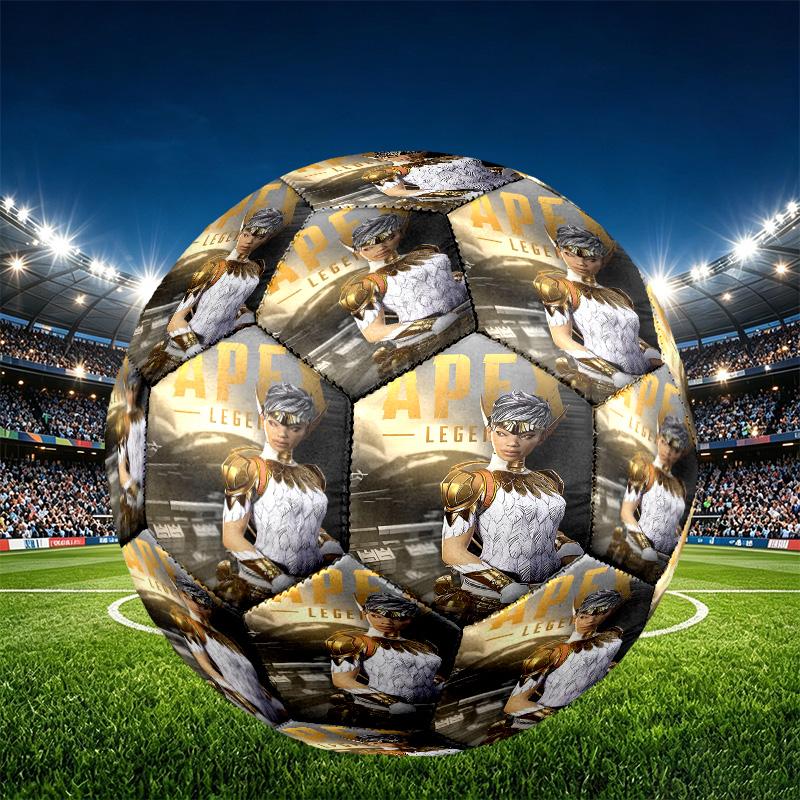 Apex Legends Print Size 5 Soccer Ball, PU Wear Resistant Football for Match Training and Daily Practice, Birthday Gift for Soccer Fans