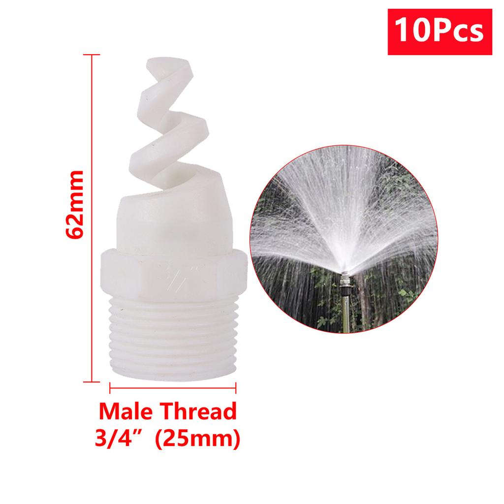 Spiral Cone Atomization Nozzle 1/4" 3/8" 1/2" 3/4" 1" Male Thread Plastic Sprayer Head Stainless Steel Irrigation Mist Sprinkler