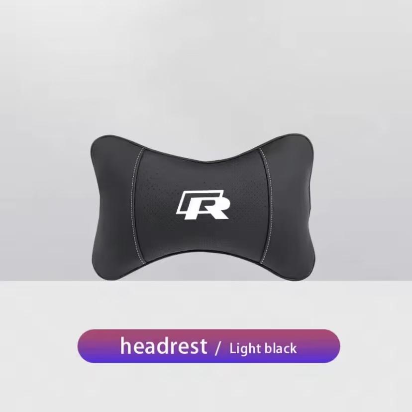 1Pcs Car Seat Headrest/Lumbar Auto Logo Neck Pillow For VW GTI Polo Passat B6 B7 Golf MK7 Tiguan Jetta Beetle Arteon CC Hub Cap zj6