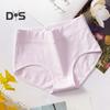 Женские трусы с высокой талией, приподнятые, эластичные, однотонные, мягкие, дышащие, антисептические, влагоотводящие, женские трусики-брифы