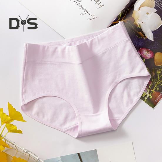 Женские трусы с высокой талией, приподнятые, эластичные, однотонные, мягкие, дышащие, антисептические, влагоотводящие, женские трусики-брифы