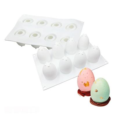 8-местная форма для шоколадного торта, форма для мыла в форме яйца, праздничные украшения, пасхальная силиконовая форма