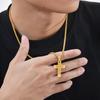 Мужские и мальчишеские necklaces с подвеской в виде креста, водонепроницаемые necklaces из нержавеющей стали, христианские религиозные украшения для молитвы, подарок