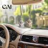 Bling Car Mirror Ornament Halloween Ghost Hanging Accessories, Faux Crystal Rear Decorations for View Charm, Auto Interior Pendant Decoration