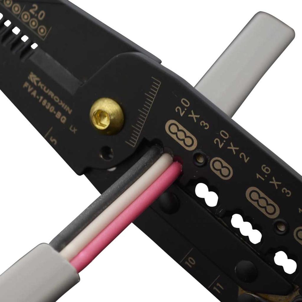 Fujiya VA for the License Electrician's Stripper, Black/Gold (Suitable Second-Class Electrician's Examination) FVA-1630-BG