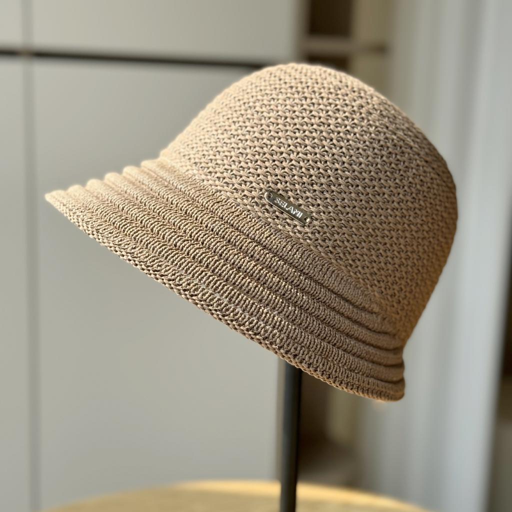 Весна и лето, новая вязаная дышащая шапка рыбака, детская солнцезащитная шляпа, складная шапка для бассейна