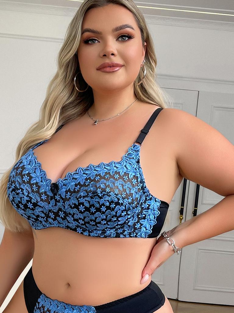 Julexy New Arrivals Women Bra Lace Hollow Out Underwear Women Embroidery Plus Size D Cup Lingerie Bra