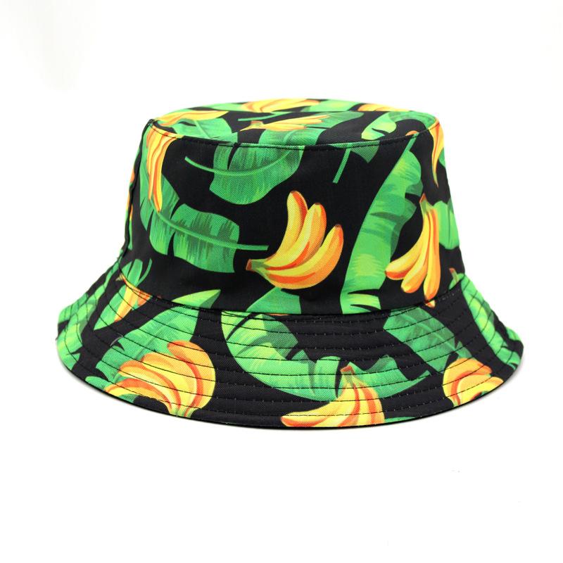 Новая мода унисекс панама летняя двухсторонняя одежда с фруктовым принтом женская кепка уличное солнце шляпа мужская классическая панама панама