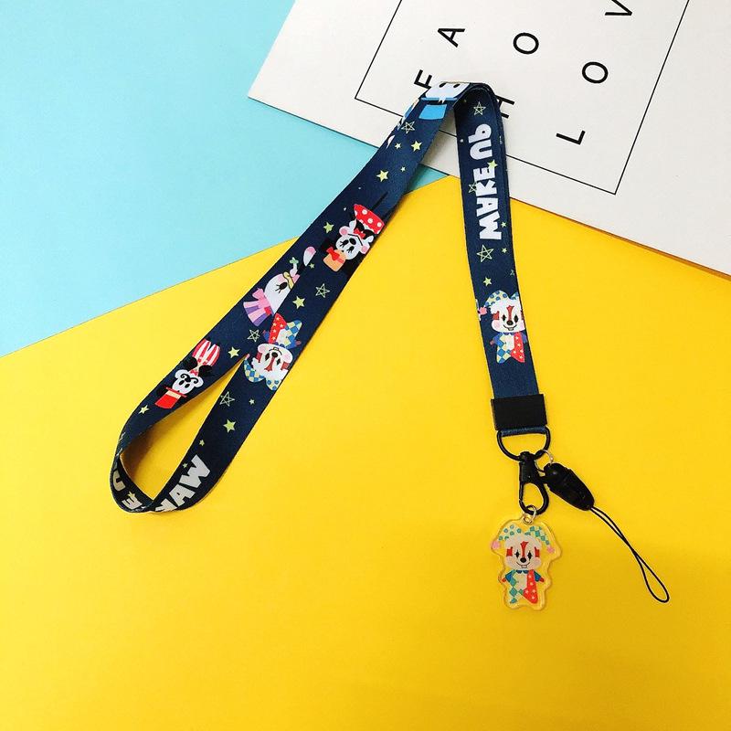 Cartoon Mobile Phone Lanyard, Cute Pendant, Wide And Flat Braided Belt, Lanyard, Key, Badge, Card Cover, Neck Lanyard.