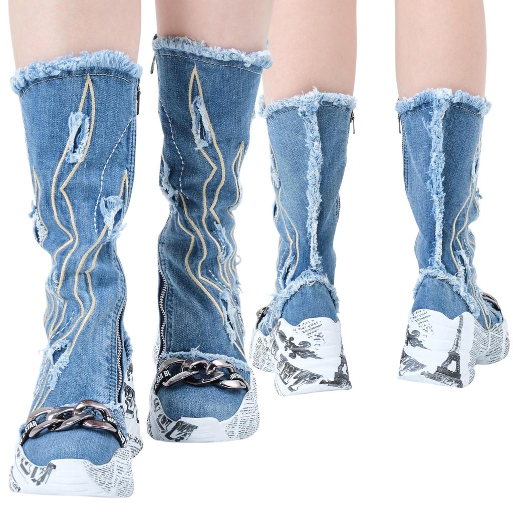 Джинсовые ботинки, женские спортивные ботинки, джинсовая обувь, джинсовые кроссовки, подарок на день рождения