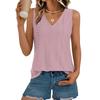 Summer Women Vest Solid V-Neck T-Shirt Tank Top