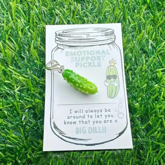 1/2/3 шт. брелок для ключей в виде соленого огурца, брелок для сумки с подвеской в виде позитивной карты, аксессуар для рюкзака для друзей и семьи