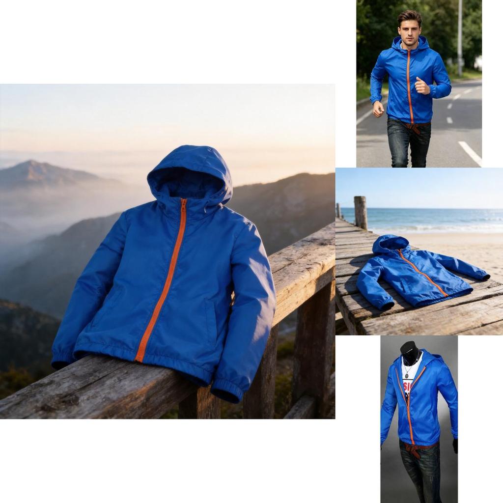 Mens Lightweight Breathable Sun Protection Jacket With Hood For Summer Outdoor Activities