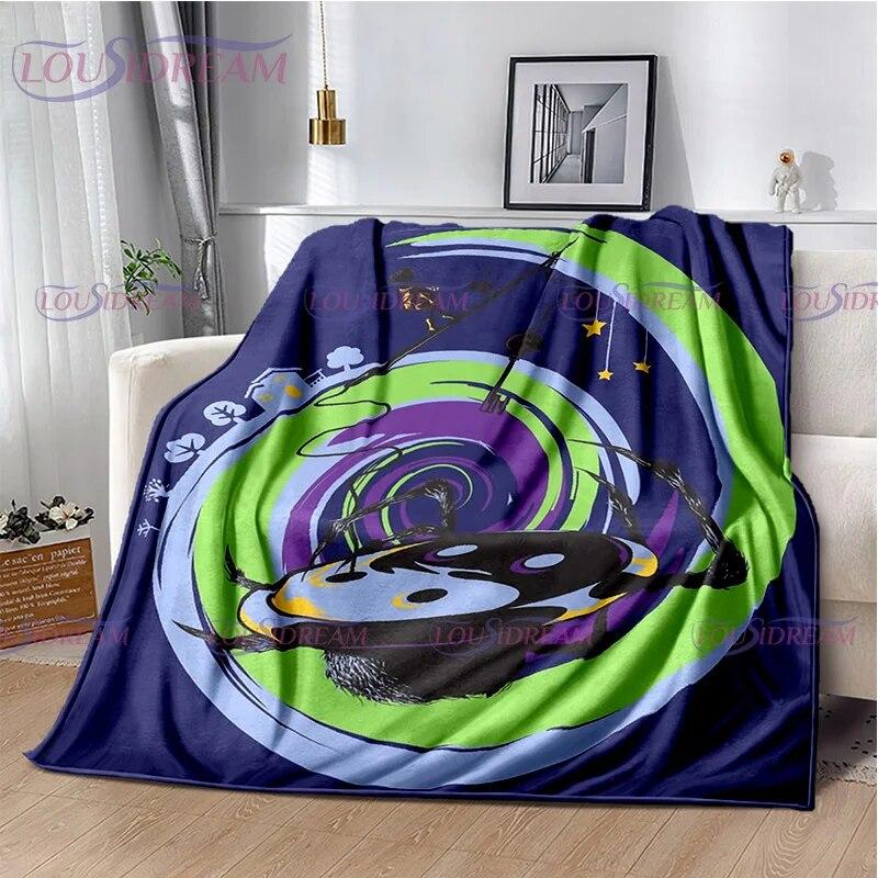 Одеяло в готическом стиле с анимационным принтом коралины, детское одеяло, семейное одеяло для сна, дивана, кровати, теплое одеяло, мягкое покрывало