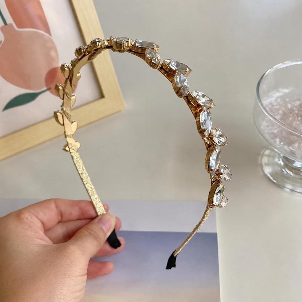 Bohemian Style Rhinestone Headbands Luxury Hair Accessories Holy Leaf Hairband for Women
