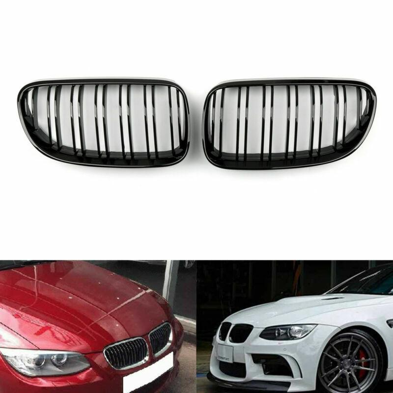 Gloss Black Front Kidney Grille Double Rib For BMW E92 E93 LCI 2 Doors 2011-2014