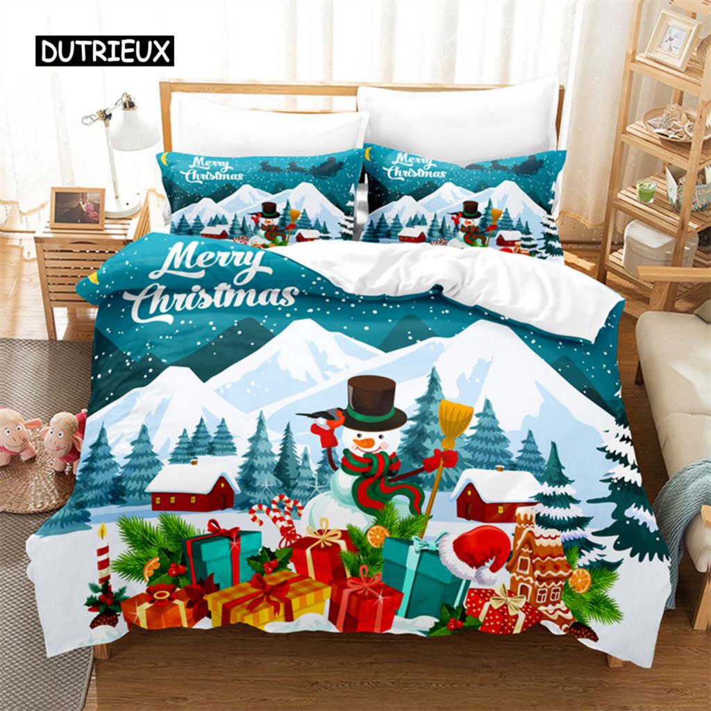 Father Christmas Bedding Set Duvet Cover Set 3d Bedding Digital Printing Bed Linen Queen Size Bedding Set Fashion Design