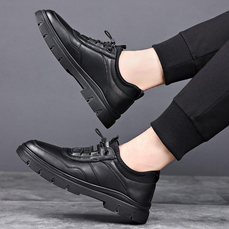 Мужская повседневная обувь Кожаная обувь для ходьбы Мужская обувь плюшевая теплая Удобная обувь Роскошные мужские кроссовки Обувь мужская Спортивная обувь Мокасины