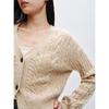 PEACEBIRD Women's Soft Cable Knit V-Neck Cardigan