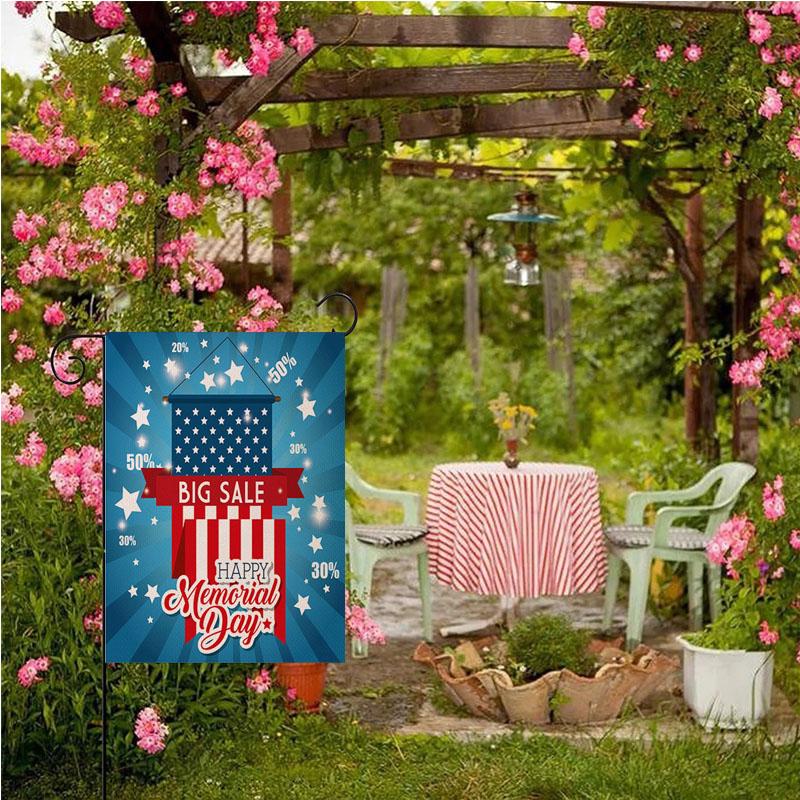 Патриотический флаг One Nation Under Welcome Garden Flag Inch Двусторонний баннер для украшения улицы в честь Дня независимости и Дня памяти