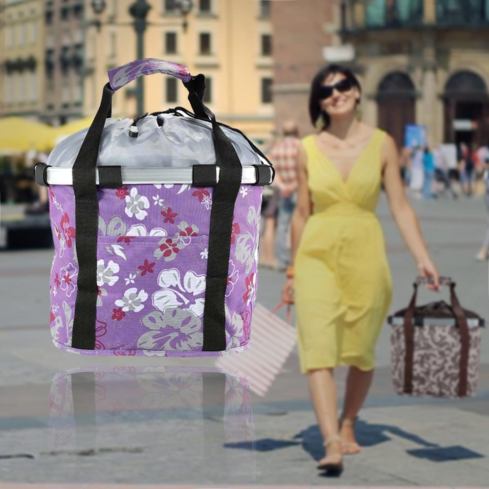 Велосипедная съемная велосипедная передняя парусиновая корзина, сумка-переноска для домашних животных, рама из алюминиевого сплава