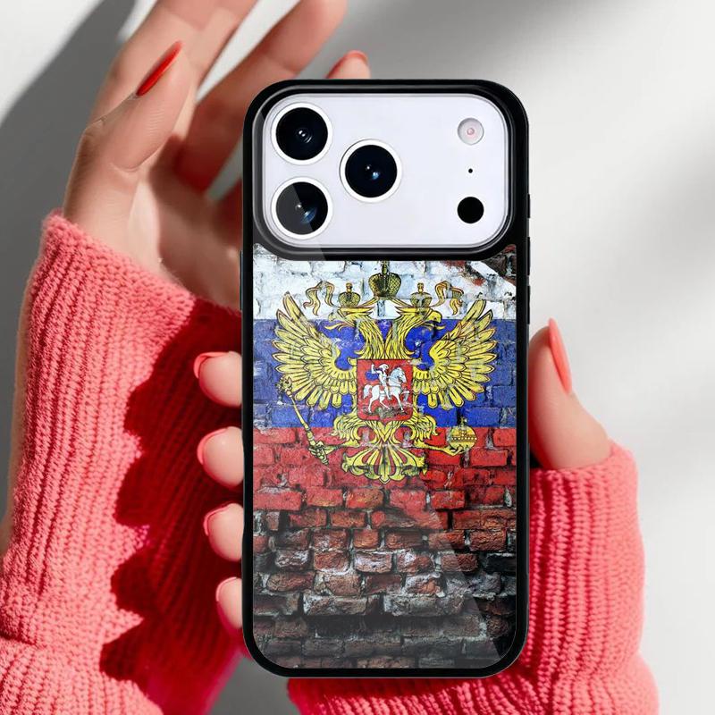 Russia Flag Phone Case for iPhone 17 Air 16e 15 14 13 Pro Max Back Cover for 12 11 Pro Coque