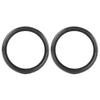 2PCS Door Horn Ring Trim Carbon Pattern Comfortable Touch Car Interior Decoration Replacement For