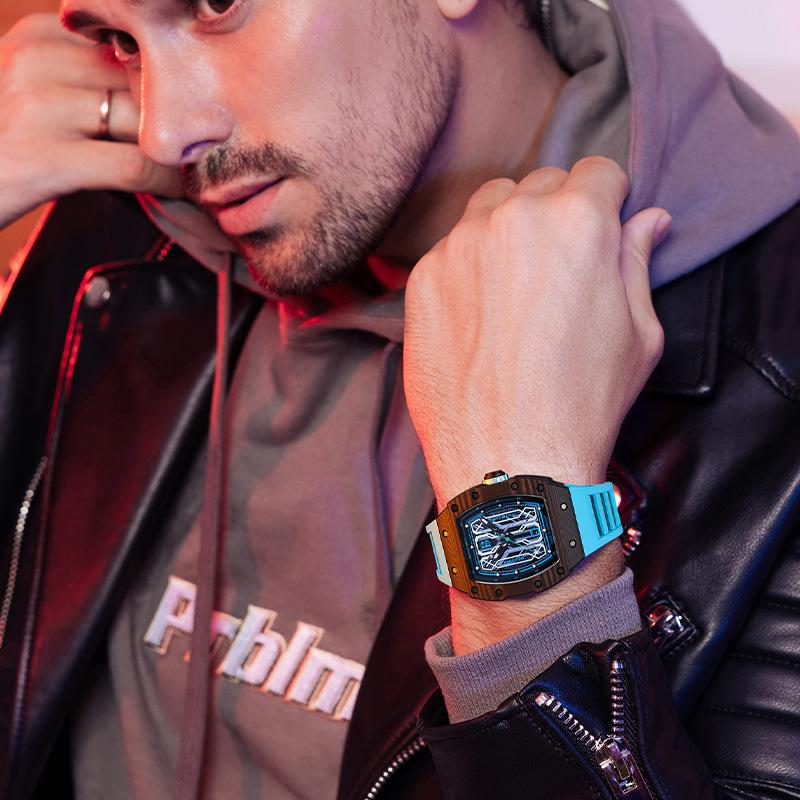 Часы Bonest Gatti из углеродного волокна, крутые мужские механические часы, индивидуальные модные роскошные часы