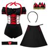 Halloween Queen of Hearts Cosplay Dress Set