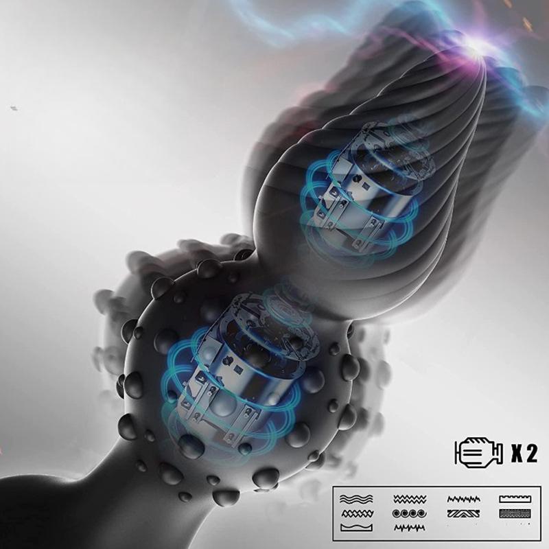 Anal Vibrator for Men Vibrating Penis Ring Delay Anal Sex Toys Male Anal Butt Plug Vibrator Sex Toys