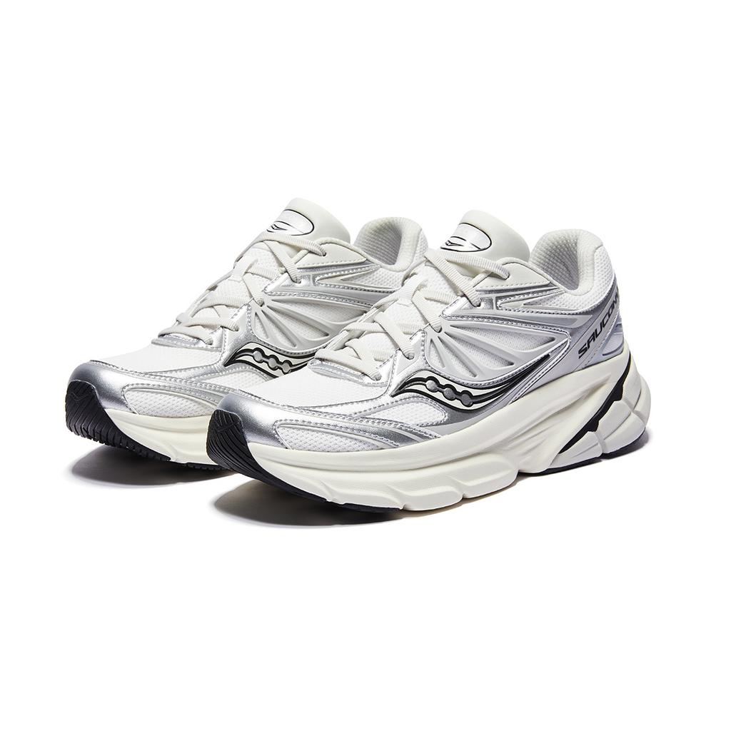 Saucony GUARD 2K Cushioning Abrasion Resistant Low top Casual Running Shoes Unisex White Silver S28237-5