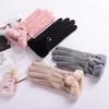 New Autumn and Winter Gloves Ladies Plus Velvet Padded Warm Touch Screen Cold Students Korean Cute Outdoor Cycling.