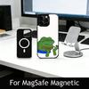 Чехол для телефона с мемом "Грустная смешная лягушка" для iPhone 17, 16, 15, 14, 13, 12, 11 Plus, Pro, магнитный с беспроводной зарядкой MagSafe
