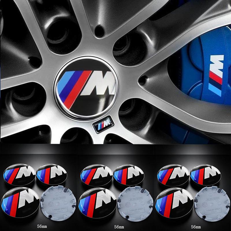 4Pcs 56mm-68mm Car Wheel Center Caps Emblem For BMW M Alpina BMW E90 E91 E92 E93 F30 F10 F11 F04 E84 E83 F25 E70 F16 M3 M5 M6 X3 LK5