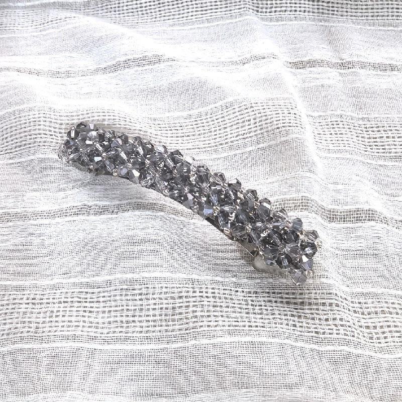 Заколка для волос из плетеной лески с кристаллами: Модный корейский головной убор с зазубренным пружинным дизайном, разноцветный, в стиле интернет-знаменитости.