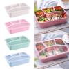4-секционный отсек Bento Case Пластиковый ланч-бокс Портативный контейнер для еды Go To School