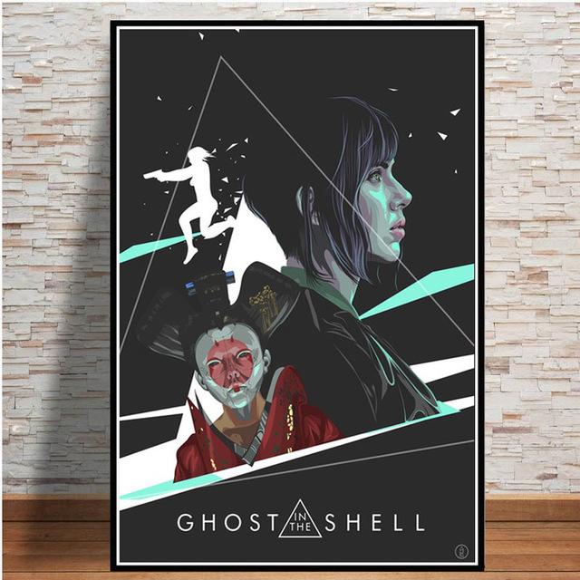 Ghost In The Shell Fight Police Future Sci-Fi Poster and Prints Japan Anime Canvas Printing Wall Art Picture for Room Home Decor