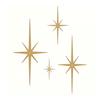 4Pcs Metal Starburst Wall Decoration Retro Mini Mid-Century Starburst Wall Art Sculpture Home Bedroom