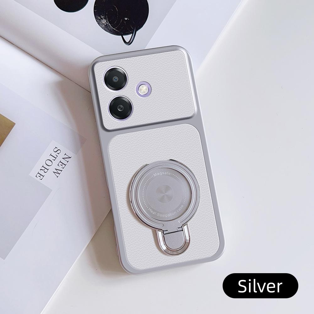 Чехол для Oppo A3x Чехол Oppo A3 Oppo A3i Oppo A60 5G кожаный Чехол Магнитная подставка Держатель Magsafe Подставка Чехол