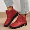 2024 меховые полусапожки на платформе, плюшевые женские кожаные сапоги, женская обувь на шнуровке, женские зимние теплые кроссовки, женские ботинки Mujer