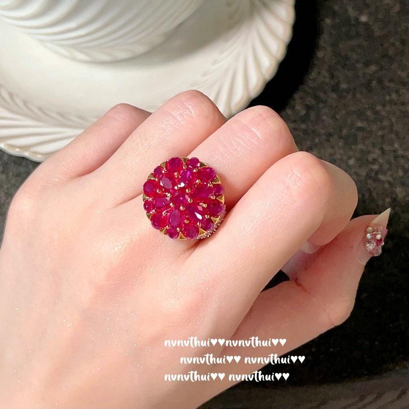 Ожерелье-цветок Папалача, Sotheby'S, Позолоченное 18 каратным золотом, Комбинация серьг-цветов Леди Маджента с цирконами