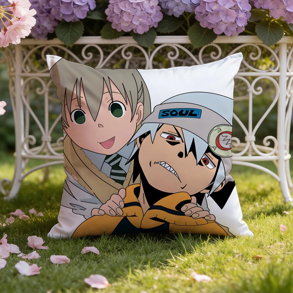 Аниме S-SOUL E-EATER Наволочка для подушки Домашняя и автомобильная Двухцелевая наволочка: Двусторонняя конструкция для максимального комфорта