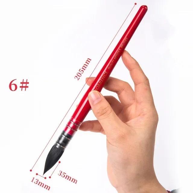 1 шт. Кисть для акварели из беличьего волоса, заостренная, для рисования, художественные принадлежности, школьные канцелярские аксессуары